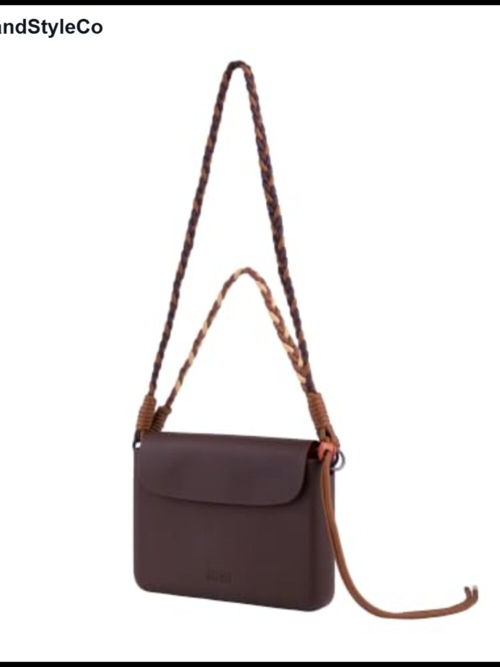 Silicone Crossbody Bag Magnetic Flip 2 Braided Straps Minimalist